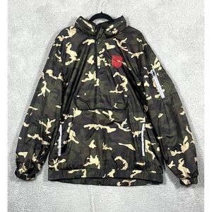 i5 Apparel Anorak Jacket Mens 2XL Green Camouflage USA Soccer Windbreaker